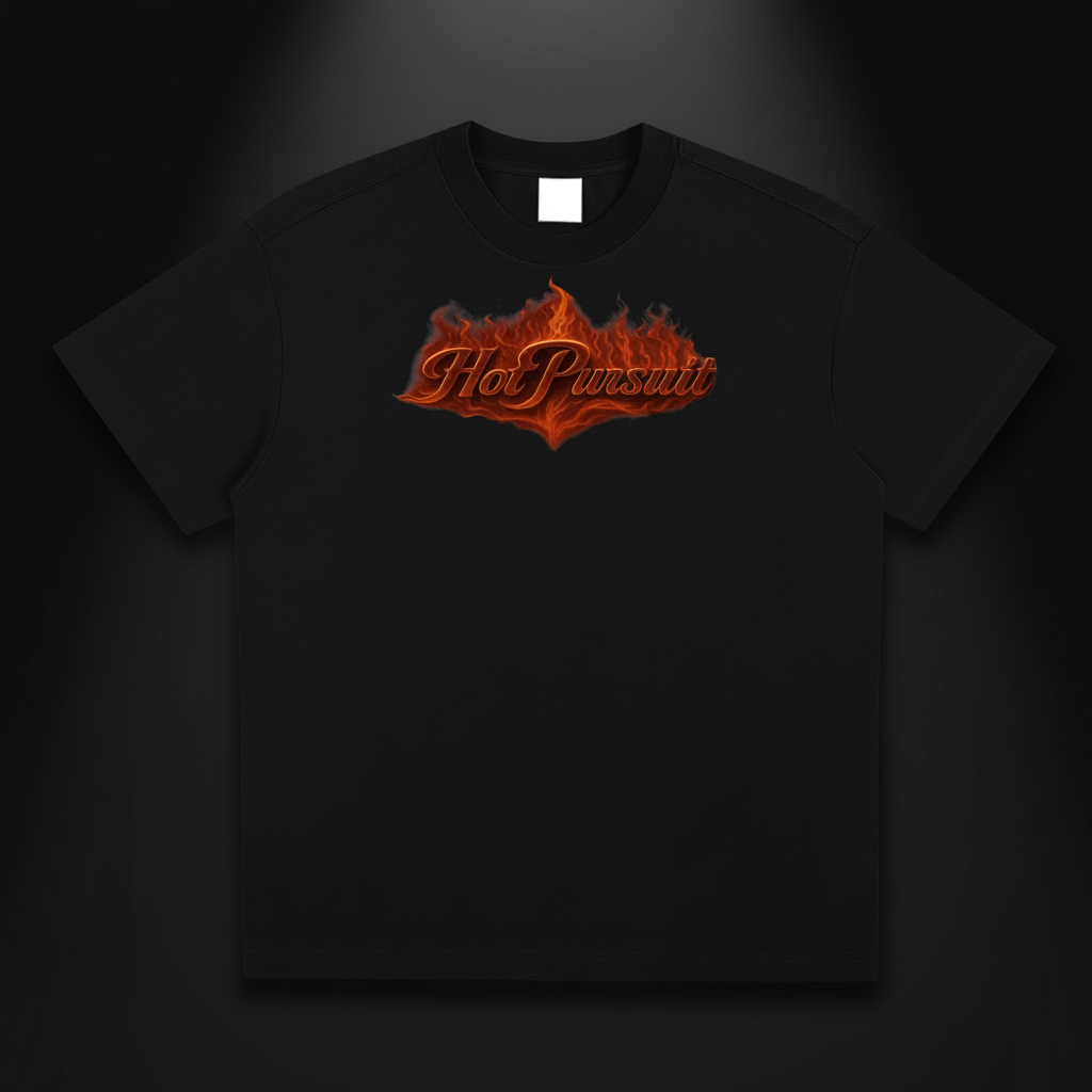 Hot pursuit ,Fire,Premium ,Shirt,Chaseit,Black