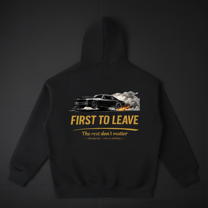 FIRST TO LEAVE – Heavyweight Zip-Up Hoodie