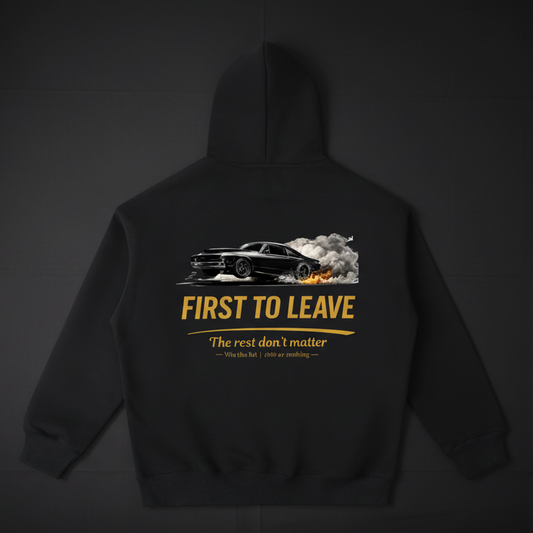 FIRST TO LEAVE – Heavyweight Zip-Up Hoodie