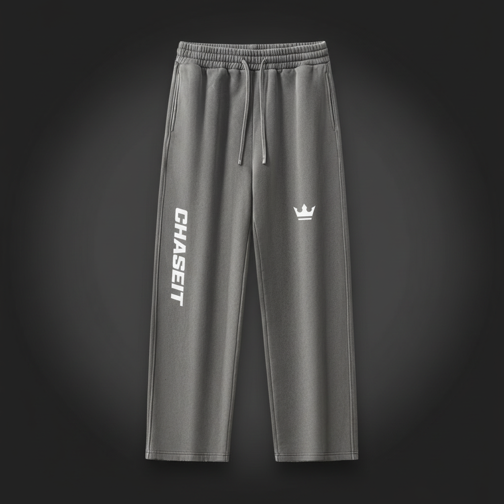Premium ,Luxury ,Chaseit,Crown,Sweatpants ,Essential ,Black,Heavyweight,Racing,Lifestyle