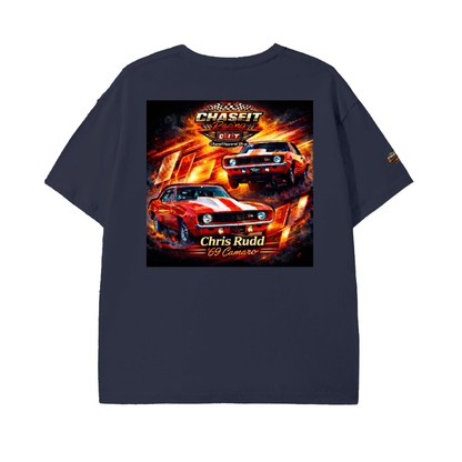 Drag racing ,Premium ,Graphic design ,Shirt ,Black,Flames ,Essential,ChaseIt ,Camaro,Lifestyle