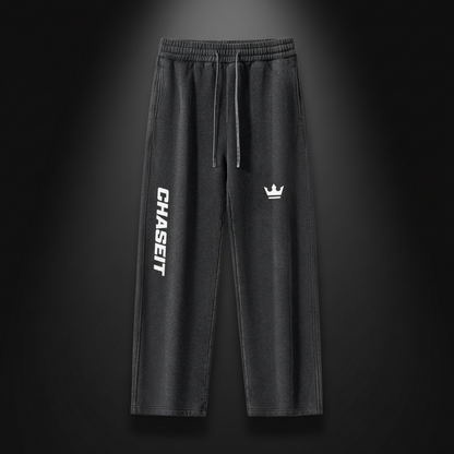 Premium ,Luxury ,Chaseit,Crown,Sweatpants ,Essential ,Black,Heavyweight,Racing,Lifestyle