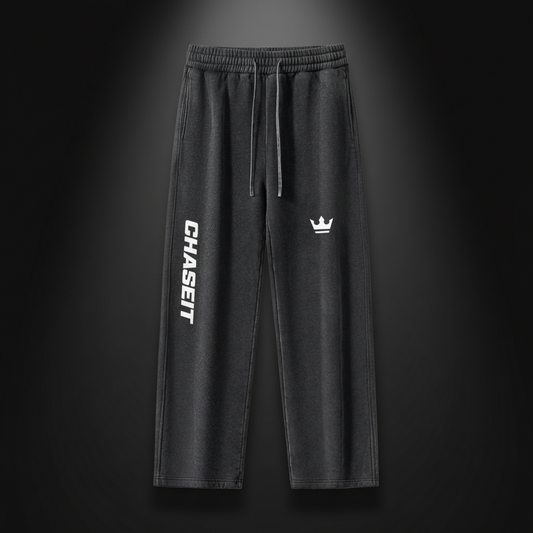 Premium ,Luxury ,Chaseit,Crown,Sweatpants ,Essential ,Black,Heavyweight,Racing,Lifestyle