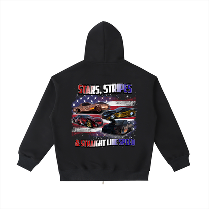 Stars,Stripes ,Straight line ,Speed ,Drag racing ,Chaseit,Men,Women,Quality ,Jacket 